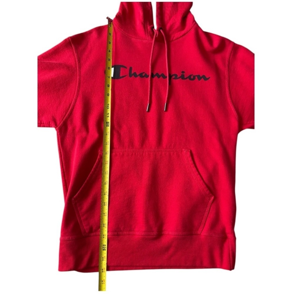 Champion Men's PowerBlend Red Pullover Hooded Sweatshirt Size Small - Picture 9 of 9